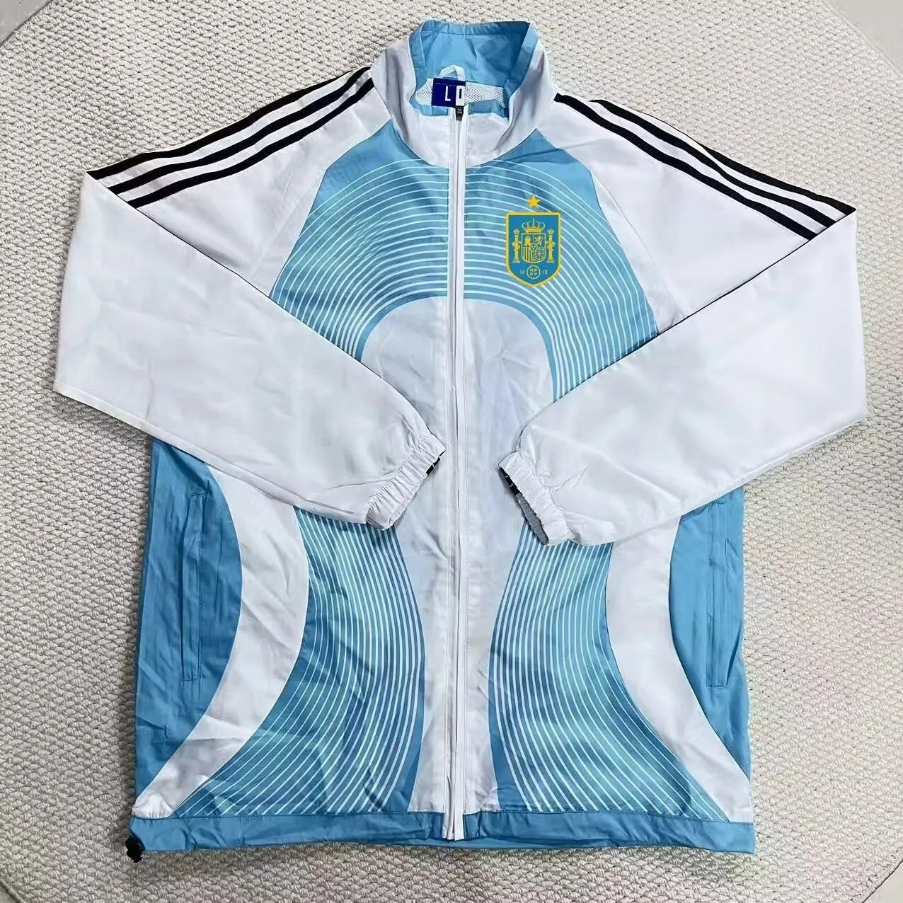 Spain Retro Windbreaker - Blue White Edition